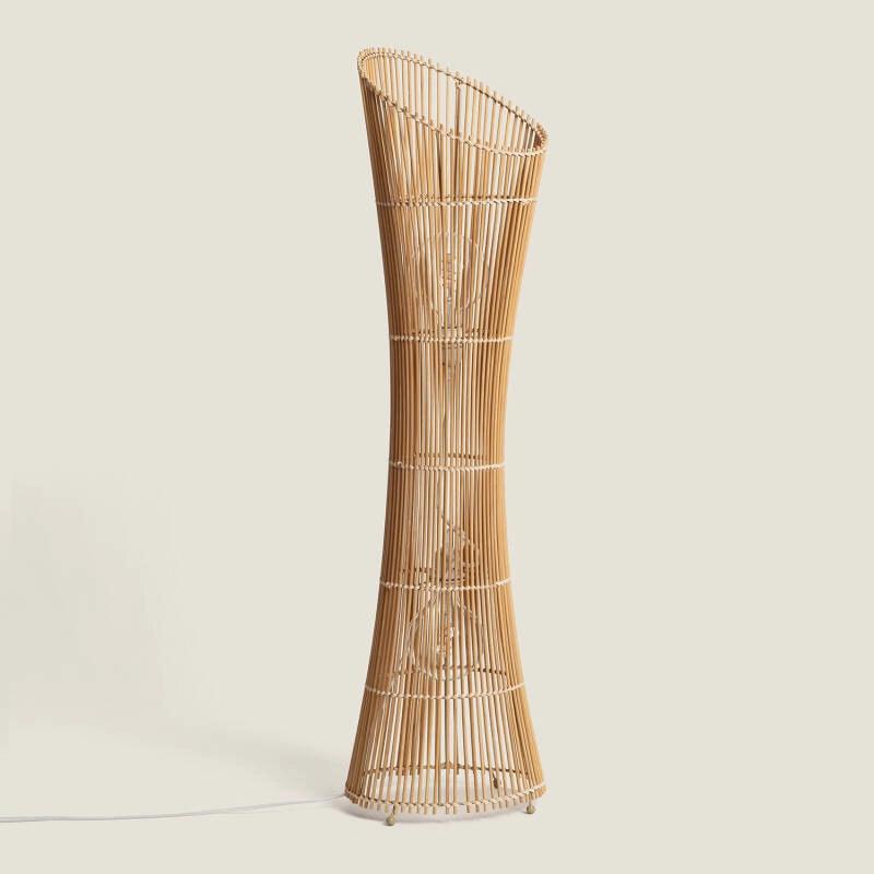 Vloerlamp hout 'Mandy' 2x E27 fitting open ontwerp 118 cm - FOIR