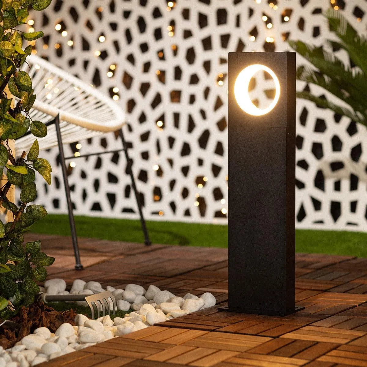 LED tuinlamp mat zwart modern 60mm design rond