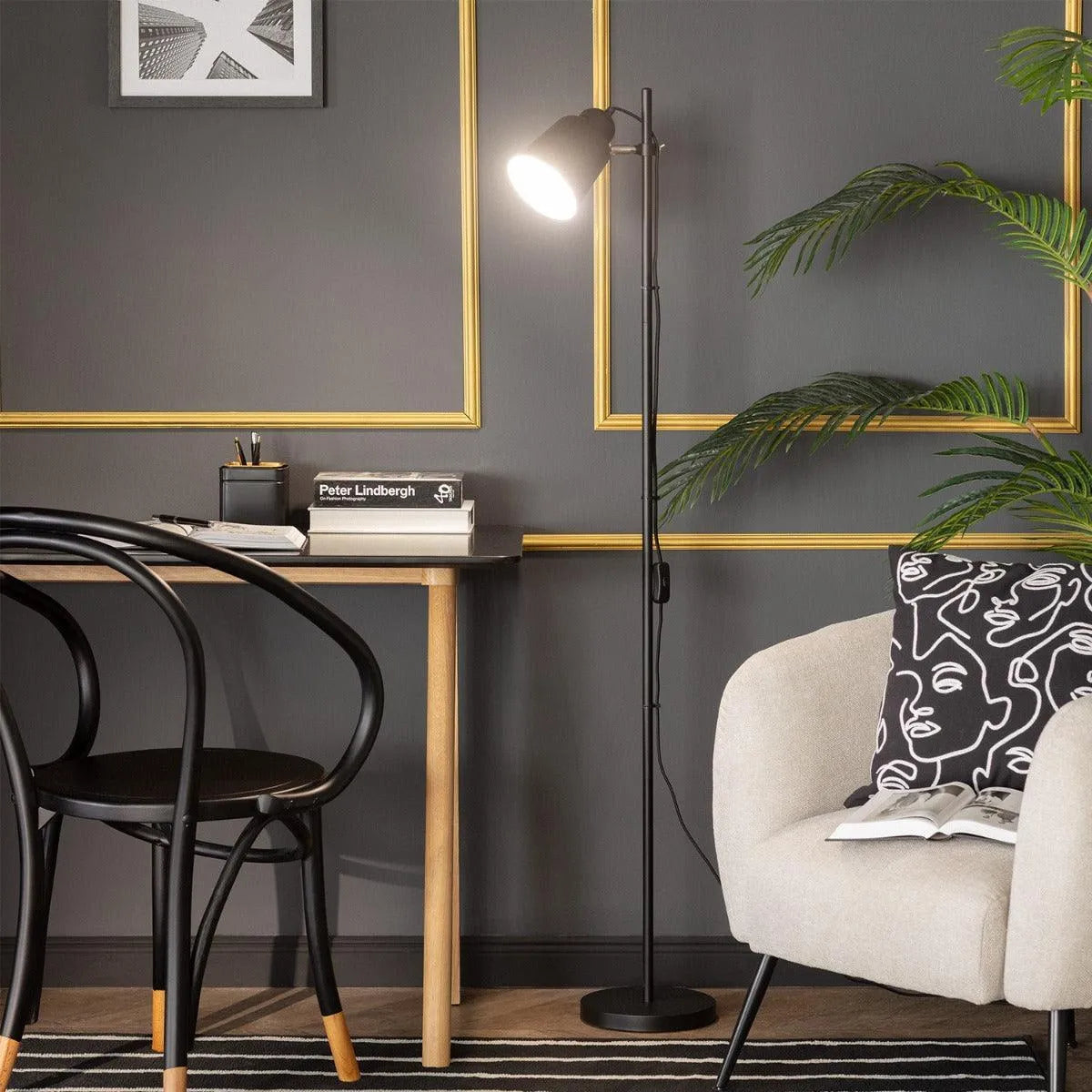 staande lamp met leeslamp verstelbaar modern led lamp e14 fitting