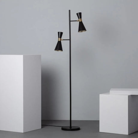Messing vloerlamp e14 fitting verstelbaar zwart