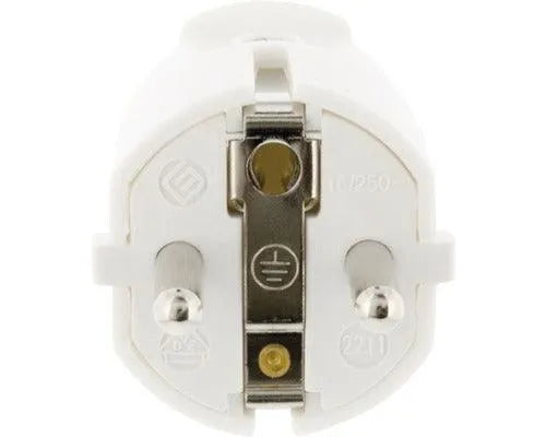 Stekker geaard wit 230V