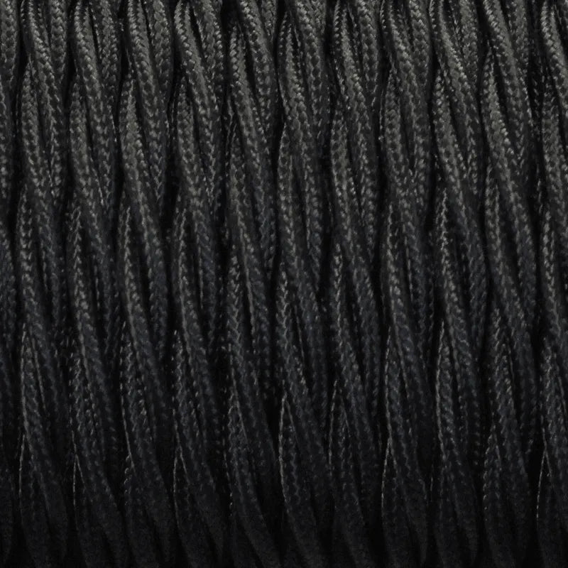 Zwart gevlochten kabel