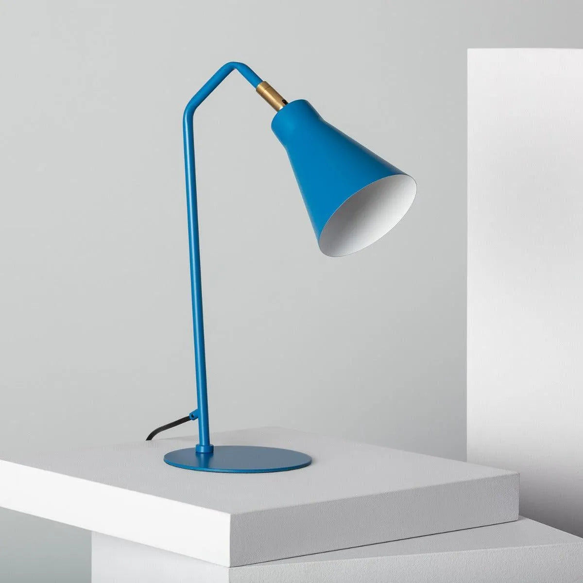 Blauwe tafellamp led e27 fitting modern verstelbar