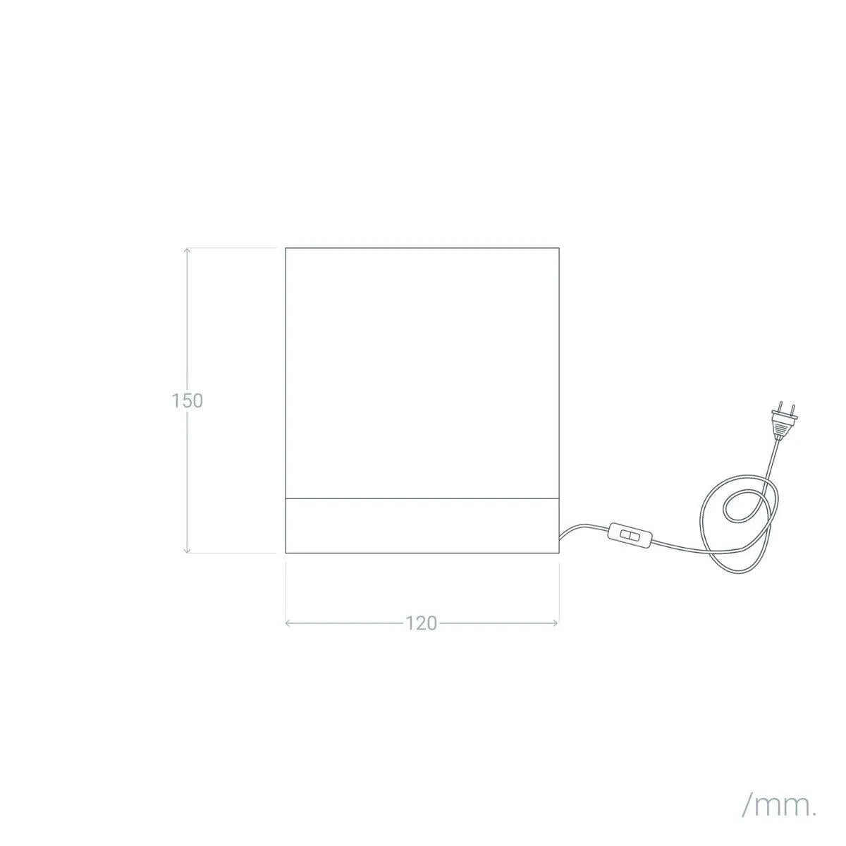 Tafellamp met stekker en schakelaar led lamp
