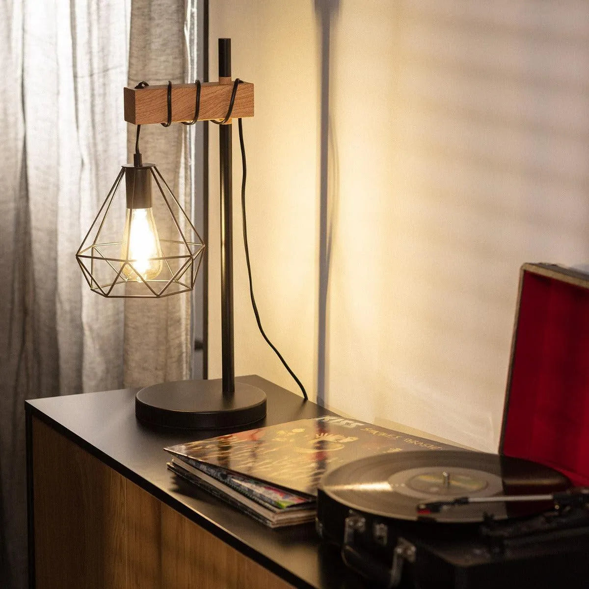 Bureaulamp met stekker en schakelaar industrieel