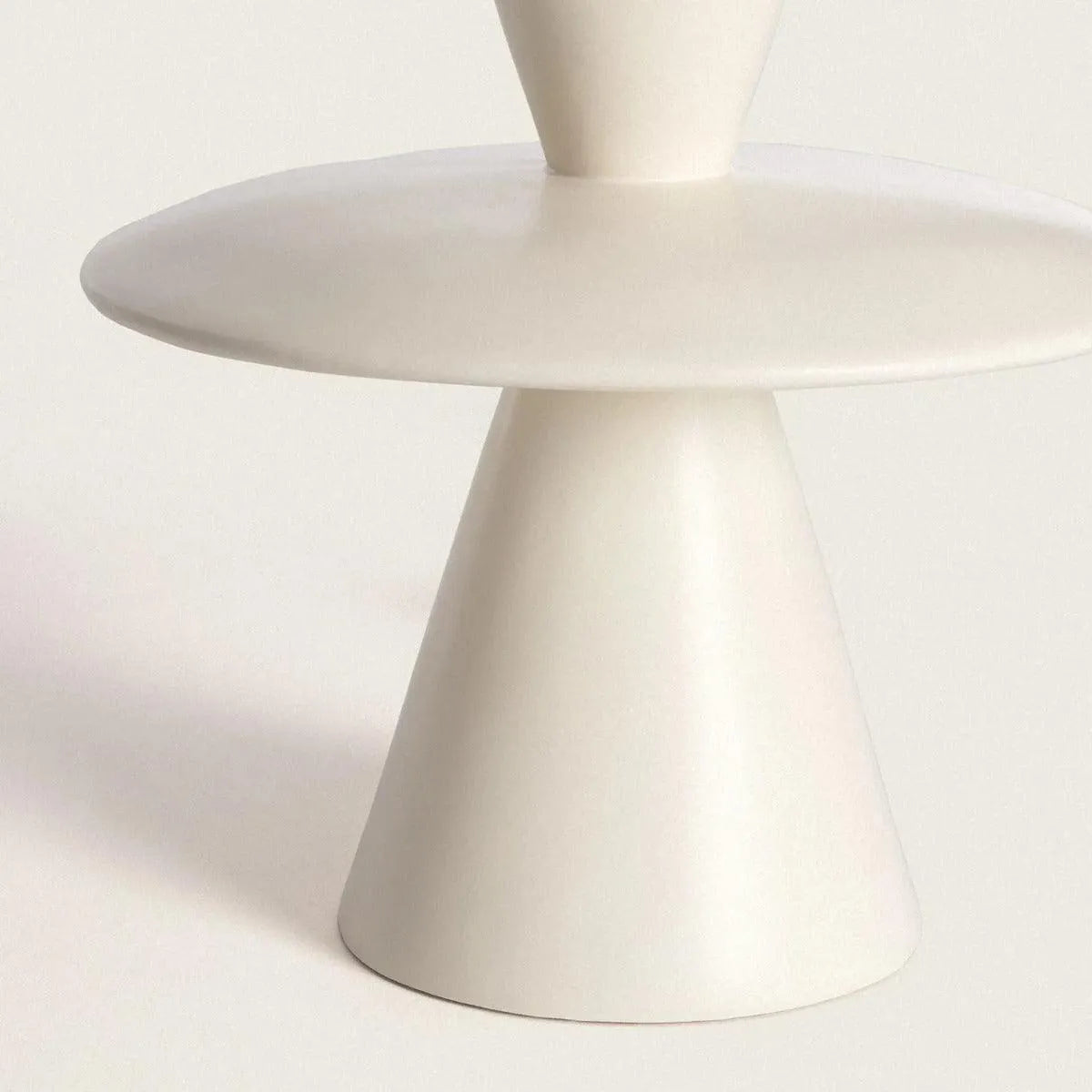 Beige tafellamp modern met stoffen kap E27 fitting stekker en schakelaar 'Kiona' 56cm - FOIR