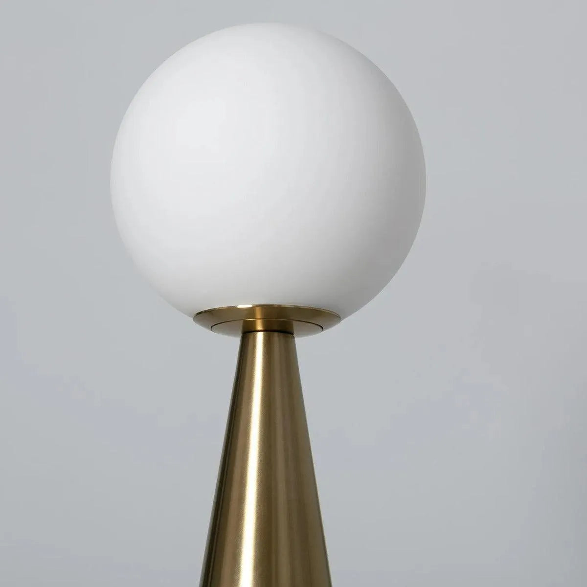 Tafellamp goud met opaalglazen kap E14 fitting stekker & schakelaar 'Elissa' - FOIR