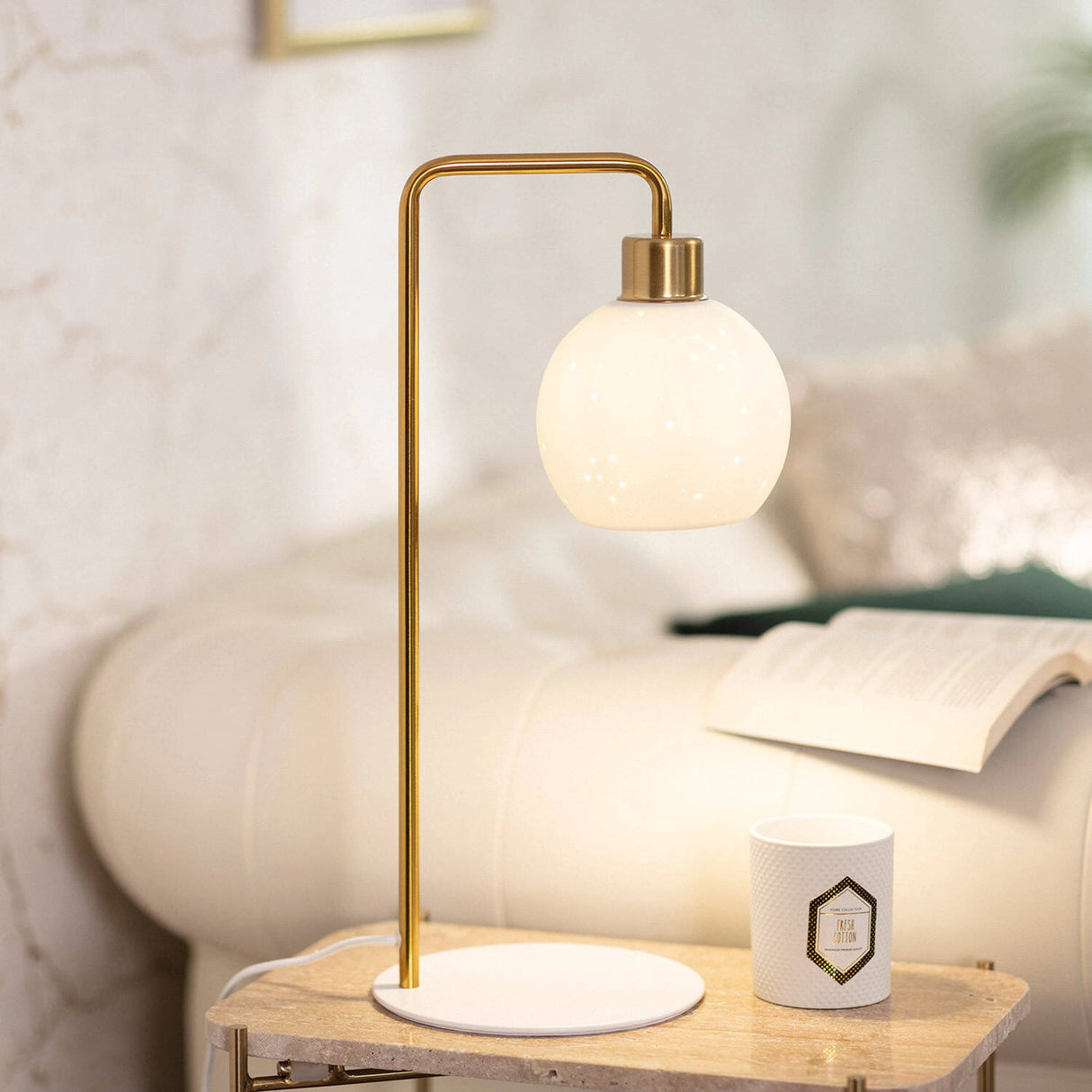 Tafellamp goud Juda E27 fitting Keramiek