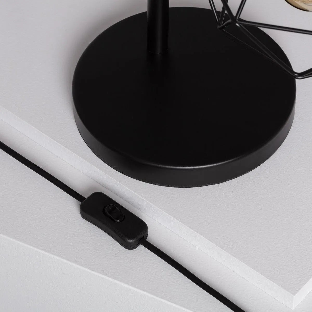 Tafellamp hout metaal 'Sardi' industrieel modern e27 fitting 435mm - FOIR