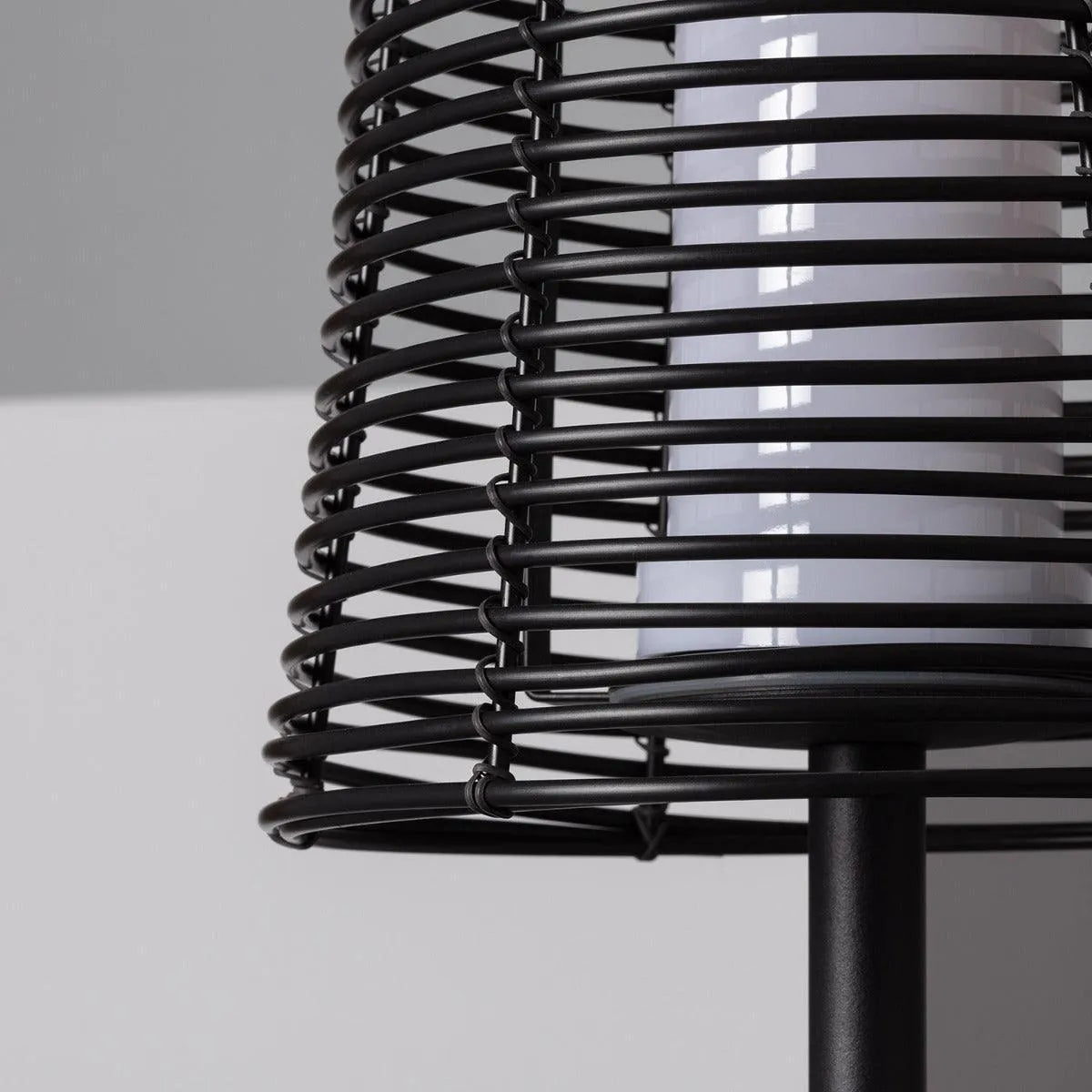 Tafellamp met stekker zwart e27 'Saha' buitenlamp E27 fitting IP44 530mm - FOIR