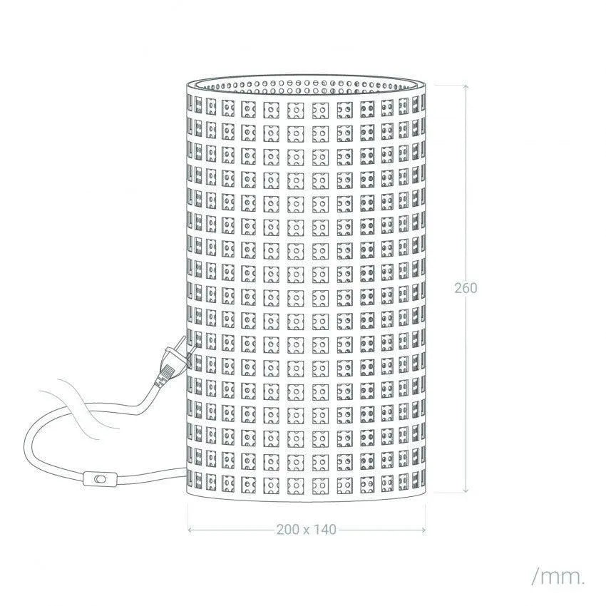Tafellamp modern 'Patience' E27 fitting modern gaas 20 cm - FOIR