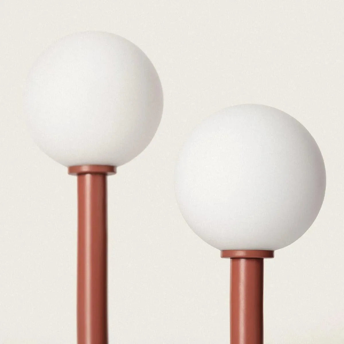 Tafellamp terracotta met opaalglas 2x G9 fittingen 'Lombardo' - FOIR