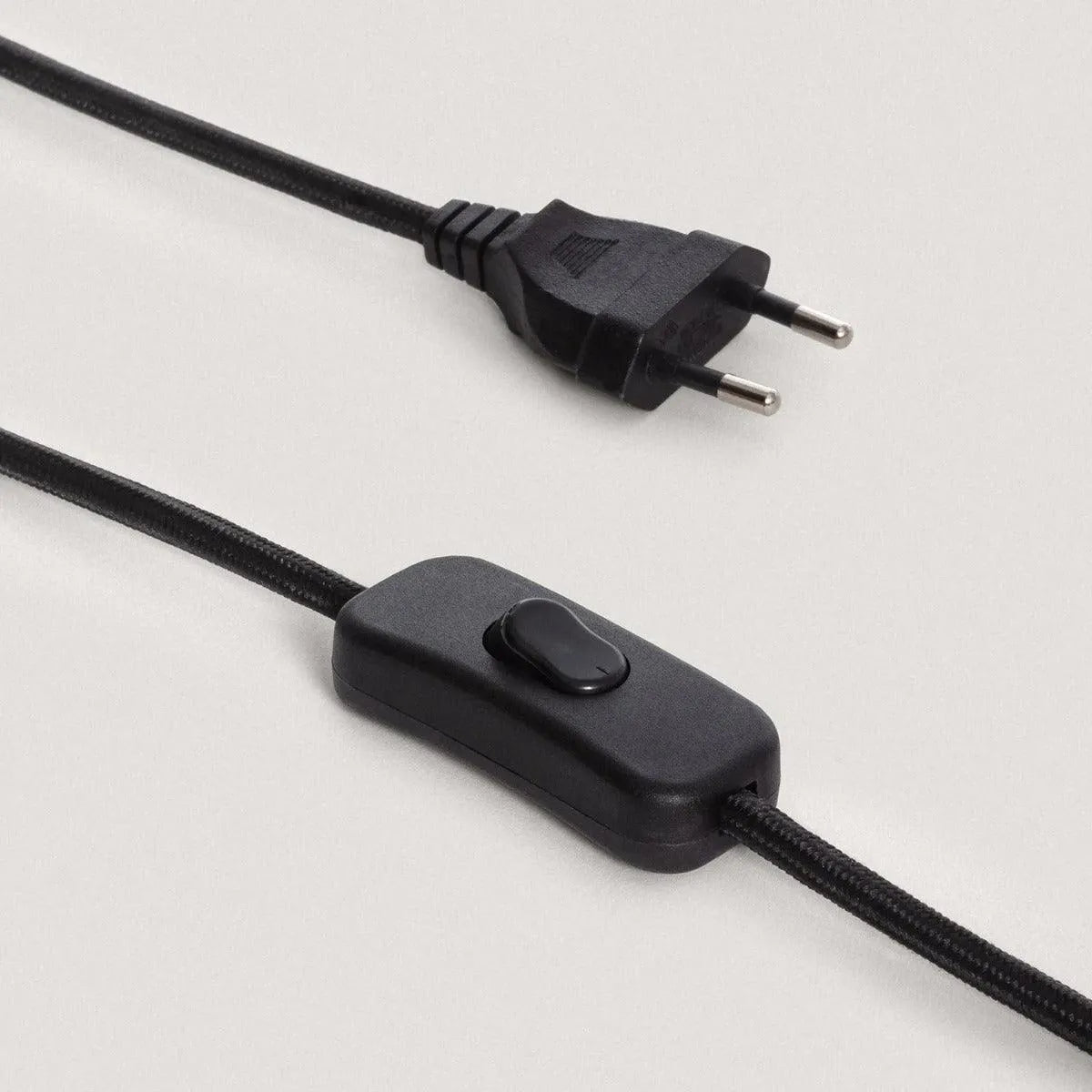 Tafellamp met houten voet en stoffen kap E27 fitting schakelaar 'Tessel' 58 cm - FOIR