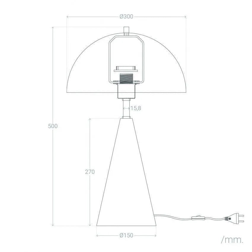 Tafellamp zwart met e27 fitting schakelaar