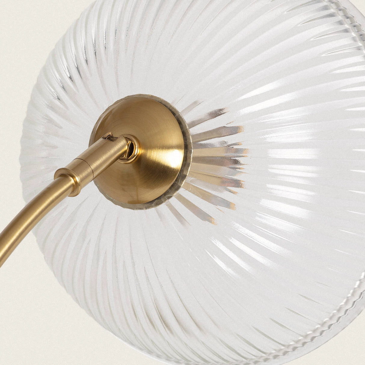 Tafellamp goud Hila glas metaal stekker