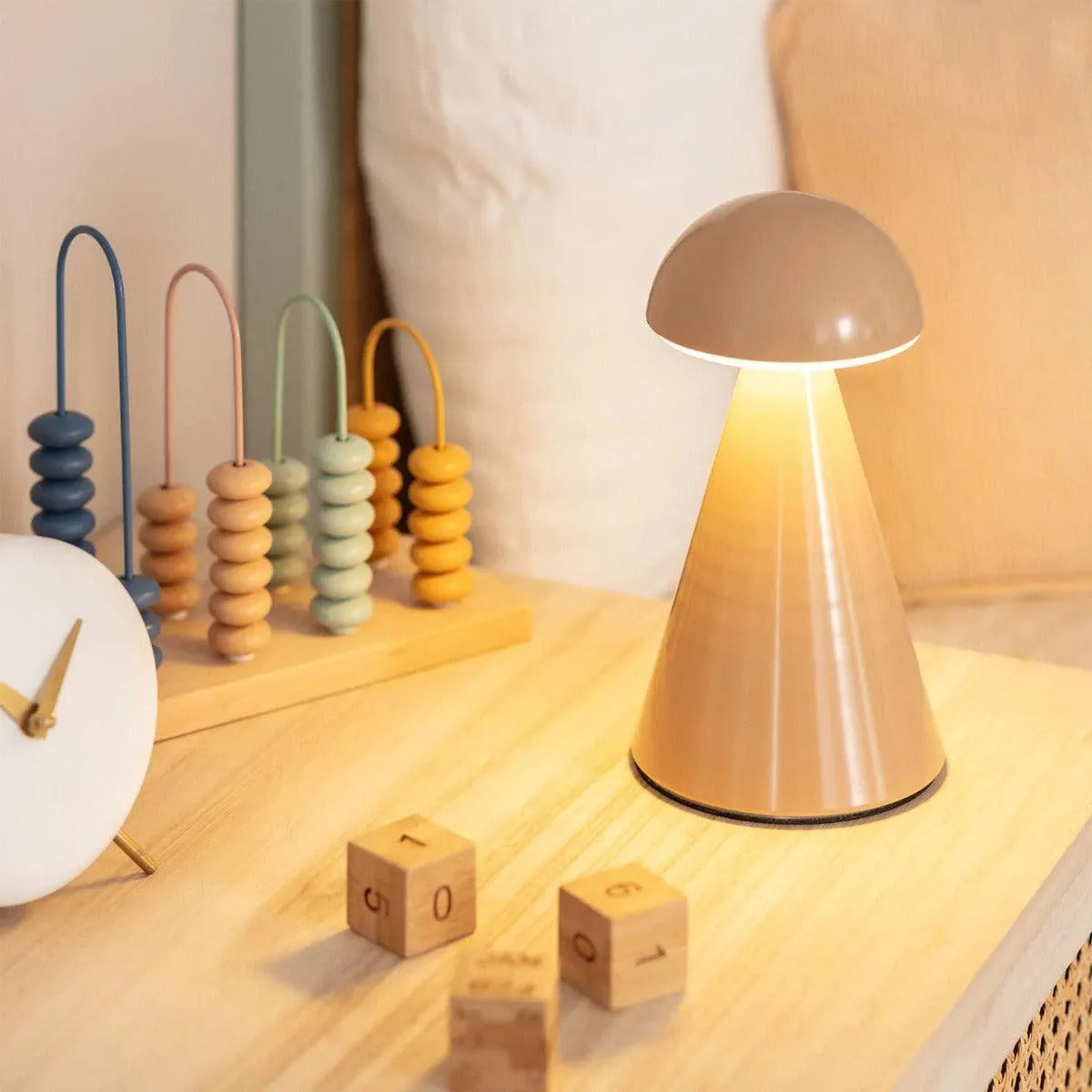 Tafellamp oplaadbaar LED accu batterij & schakelaar 'Prisma' - FOIR