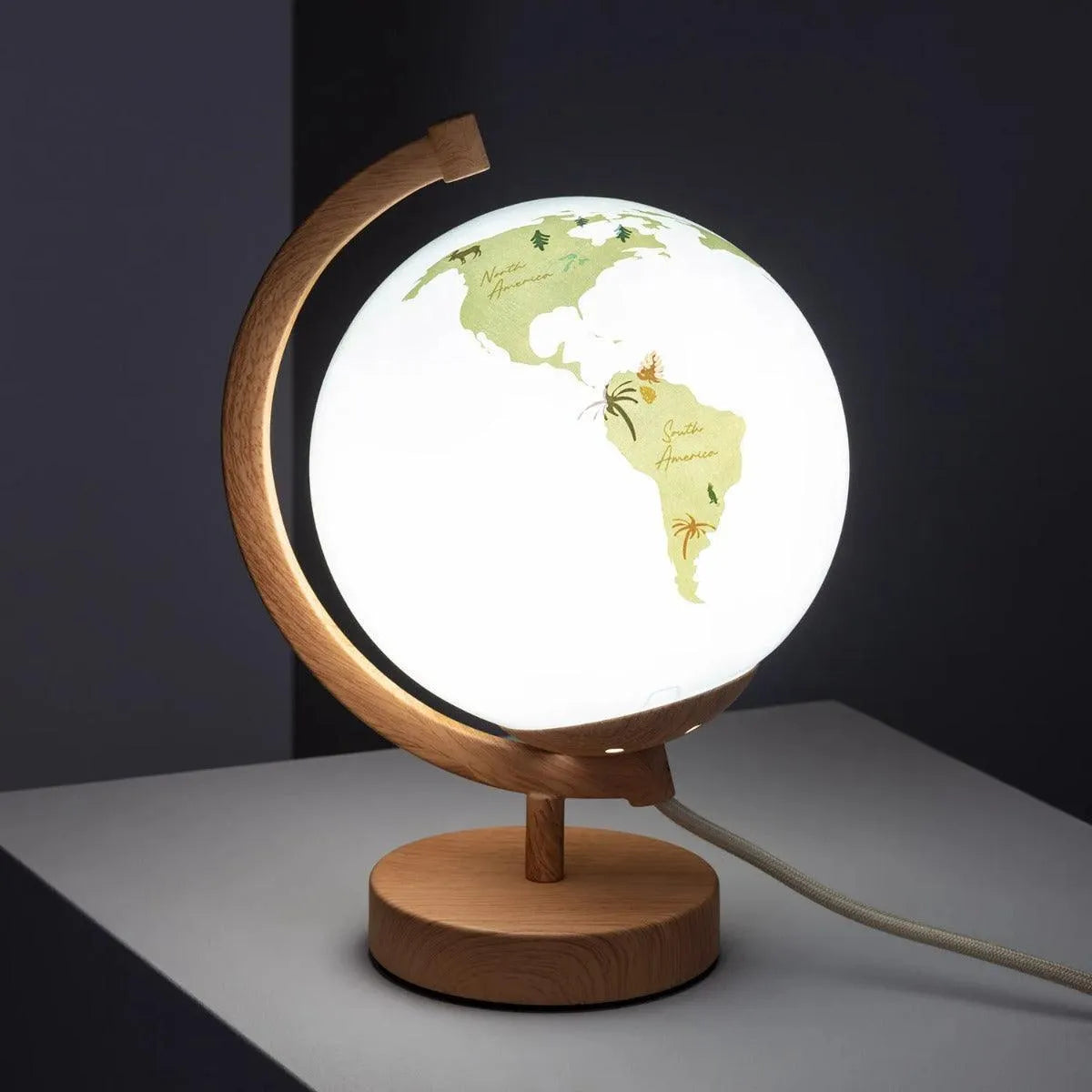 Wereldbol tafellamp met lichtbron voor kinderkamer - FOIR