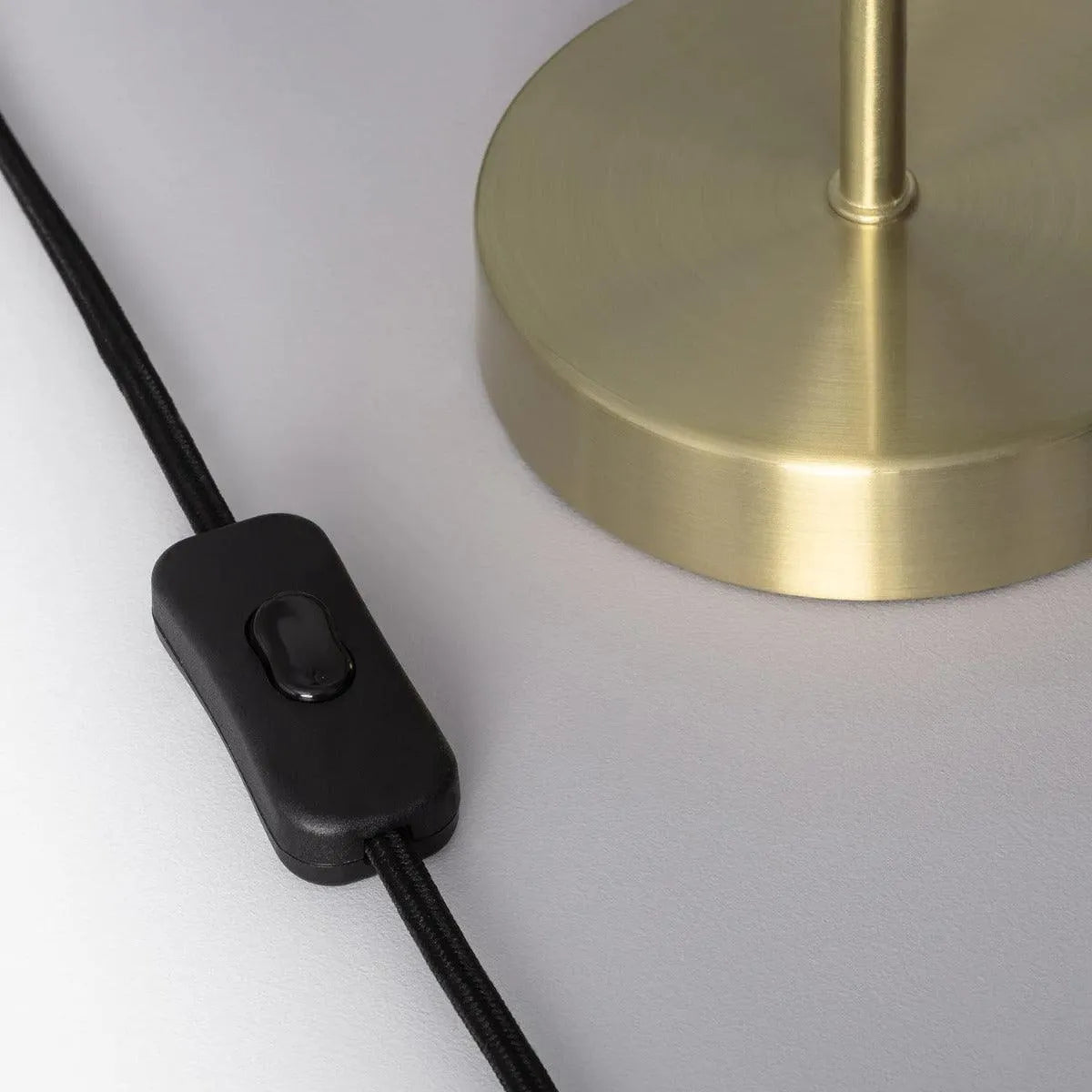 Tafellamp messing & opaalglas met schakelaar & stekker E14 fitting 'Julienne' - FOIR