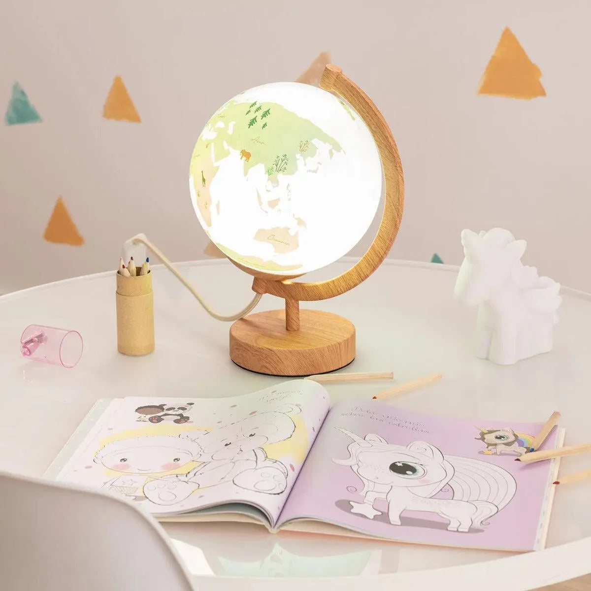Wereldbol tafellamp met lichtbron voor kinderkamer - FOIR