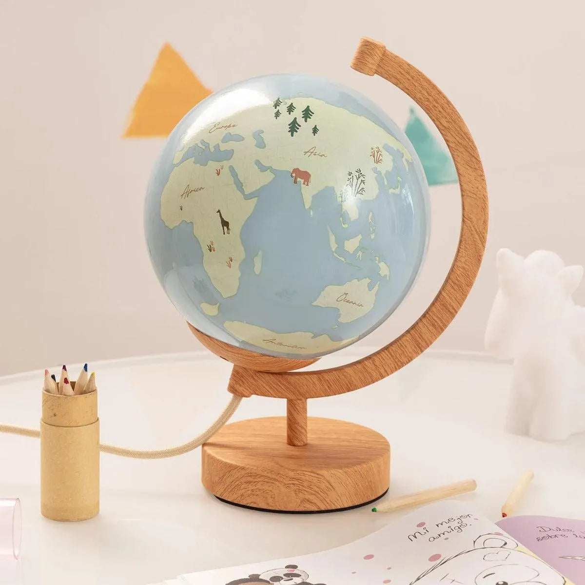Wereldbol lamp Kind met lichtbron voor kinderkamer - FOIR