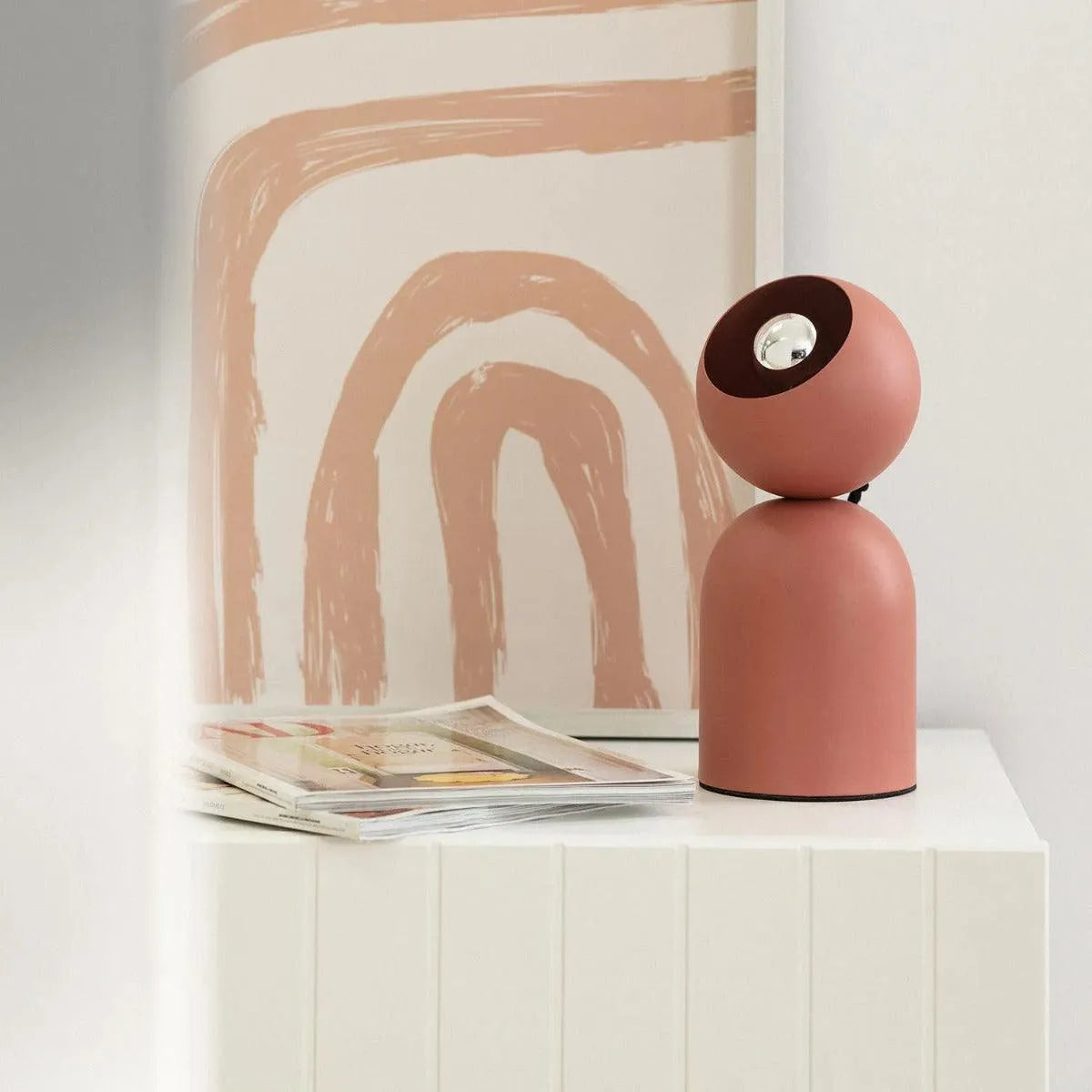 Kleine tafellamp verstelbaar met magneet E14 fitting stekker & schakelaar 'Buccho' - FOIR