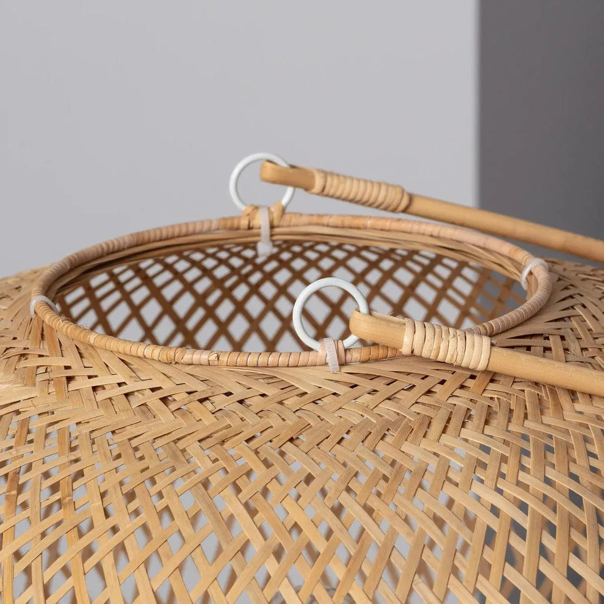 Tafellamp rotan met E27 fitting stekker & schakelaar 'Jordi' - FOIR