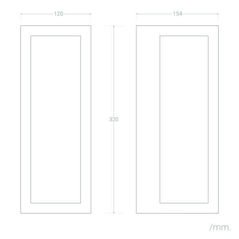 Buitenlamp opaal RVS zwart e27 32 cm