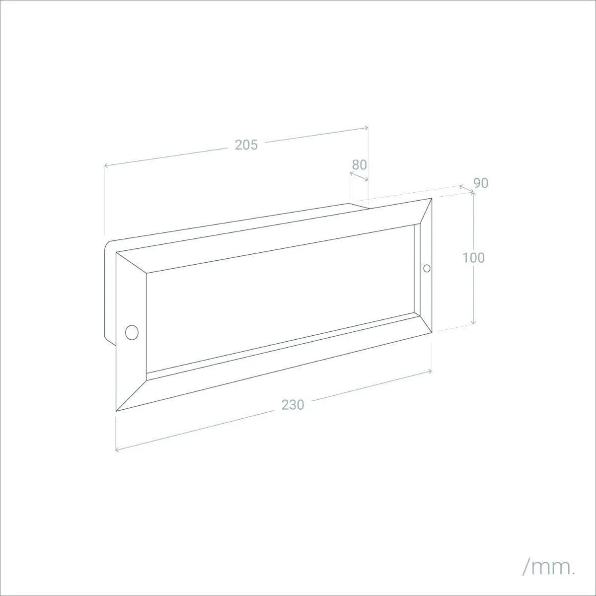 Wandlamp trapverlichting zwart 'Lead' vierkant E27 fitting 20 cm - FOIR