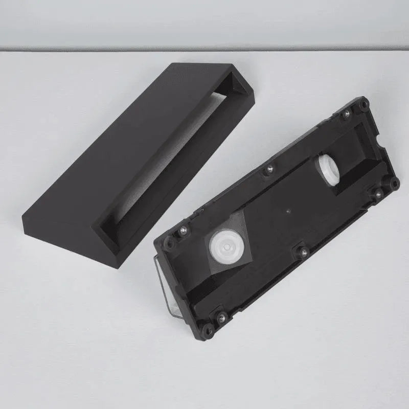 Wandlamp gevelverlichting breed 158mm 3W led lamp zwart KWL-158 IP65 - FOIR