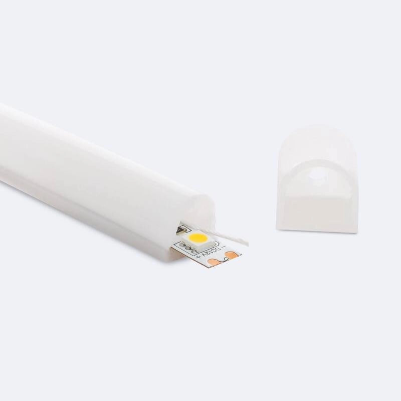 Silicone Buis Flex ovaal Inbouw voor Led Strips tot 11 mm breedte