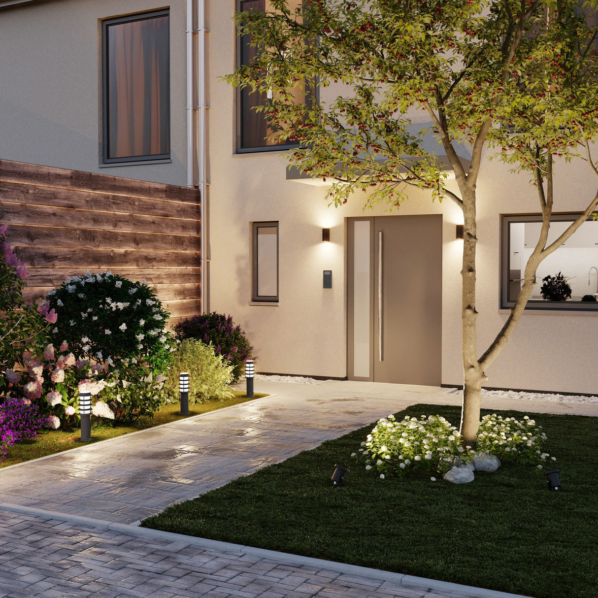 Staande buitenlamp Metaal Poller E27 tuinpadverlichting 39 cm