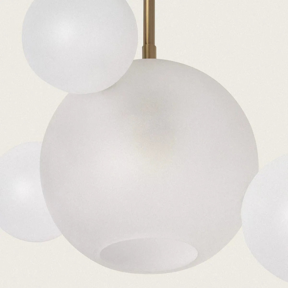Hanglamp modern goud met opaalglas E27 fitting 'Kenji' - FOIR