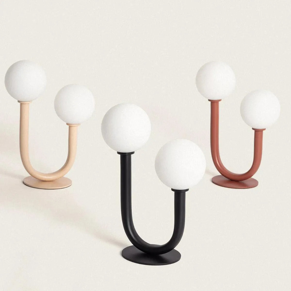 Tafellamp zwart met opaalglas 2x G9 fittingen 'Lombardo' - FOIR