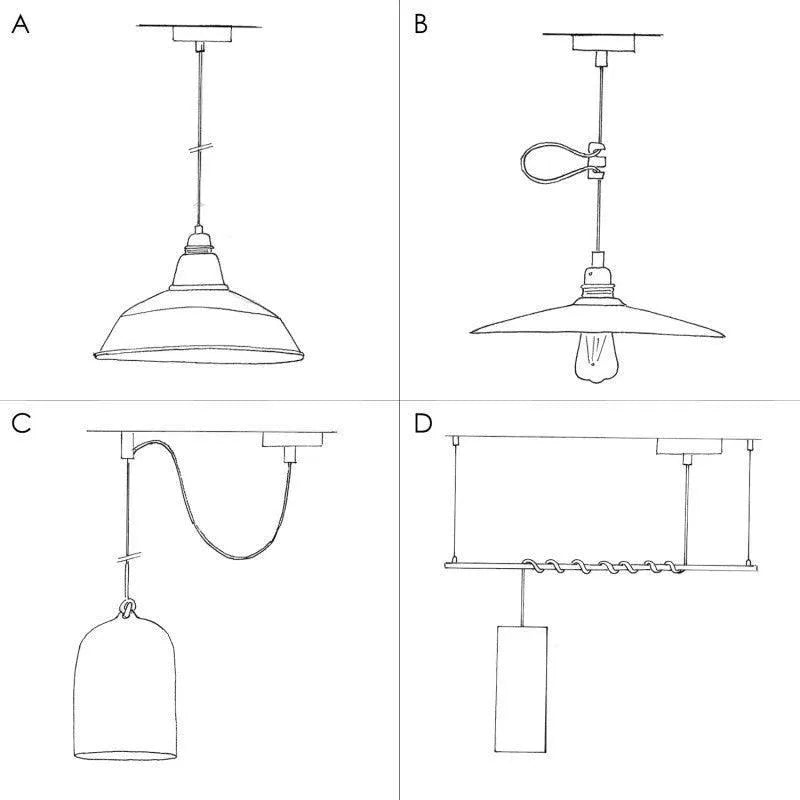 Kleine hanglamp industrieel 'Harry' zeegroen incl. plafondkap kabel & fitting - FOIR