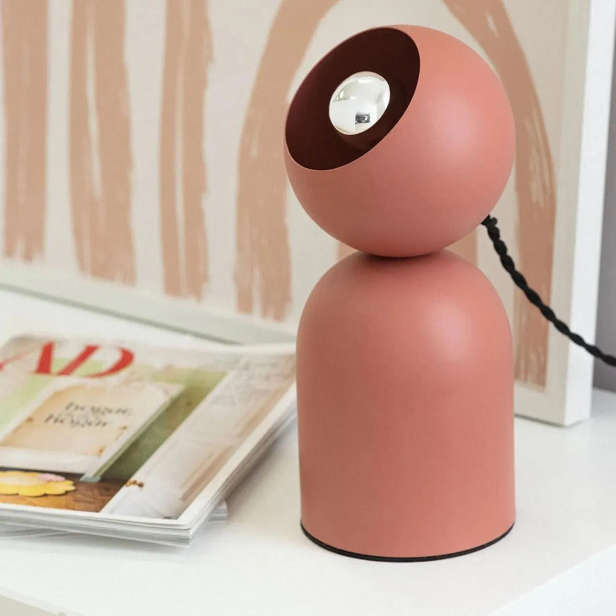 Kleine tafellamp verstelbaar met magneet E14 fitting stekker & schakelaar 'Buccho' - FOIR