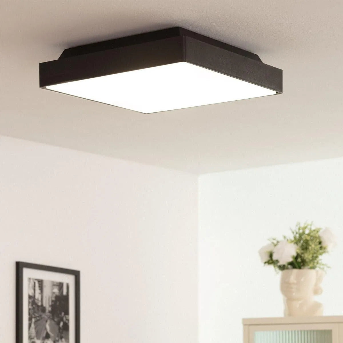 Buitenlamp plafondlamp met e27 fittingen jilles vierkant