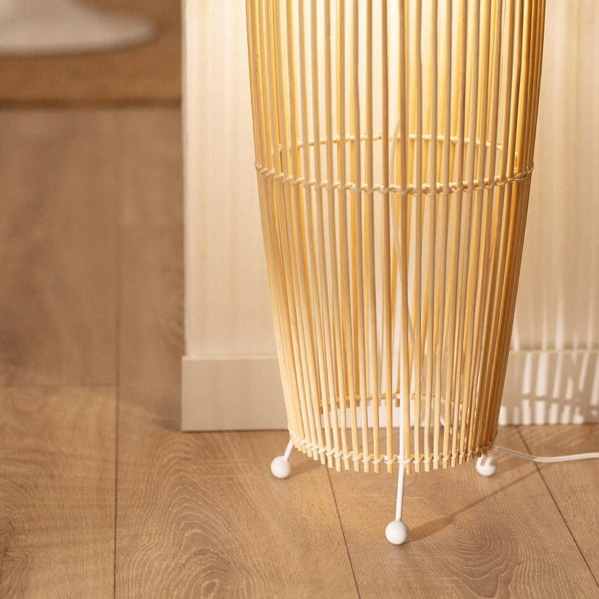 Houten lamp bamboe 'Kenu' bamboo e27 fitting 100cm - FOIR