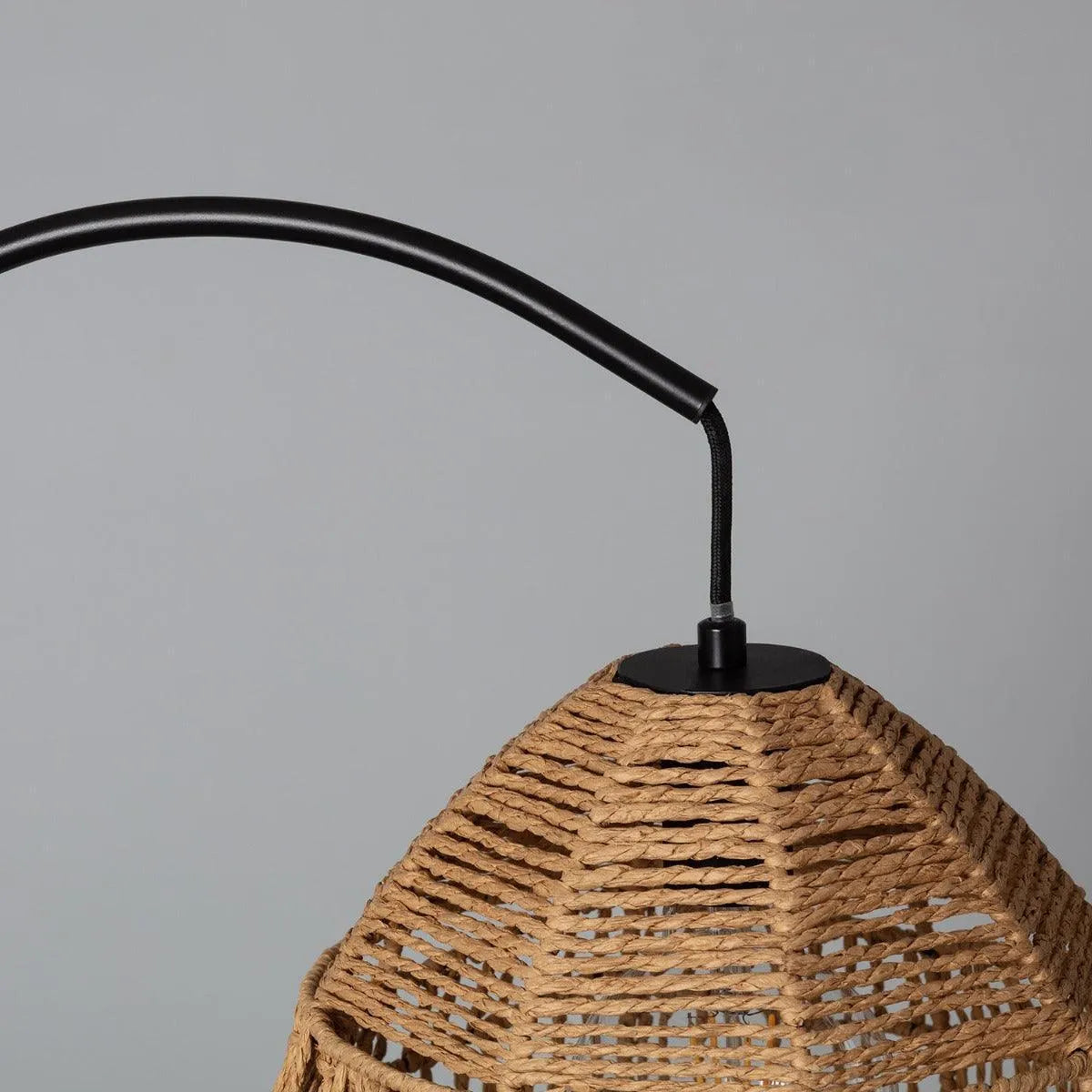 Vloerlamp 'Benado' gevlochten kap vloerlamp E27 fitting 116cm - FOIR