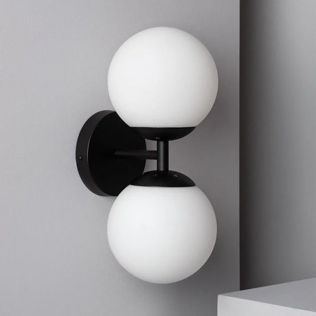 Wandlamp glazen bollen e14 fitting opaal glas