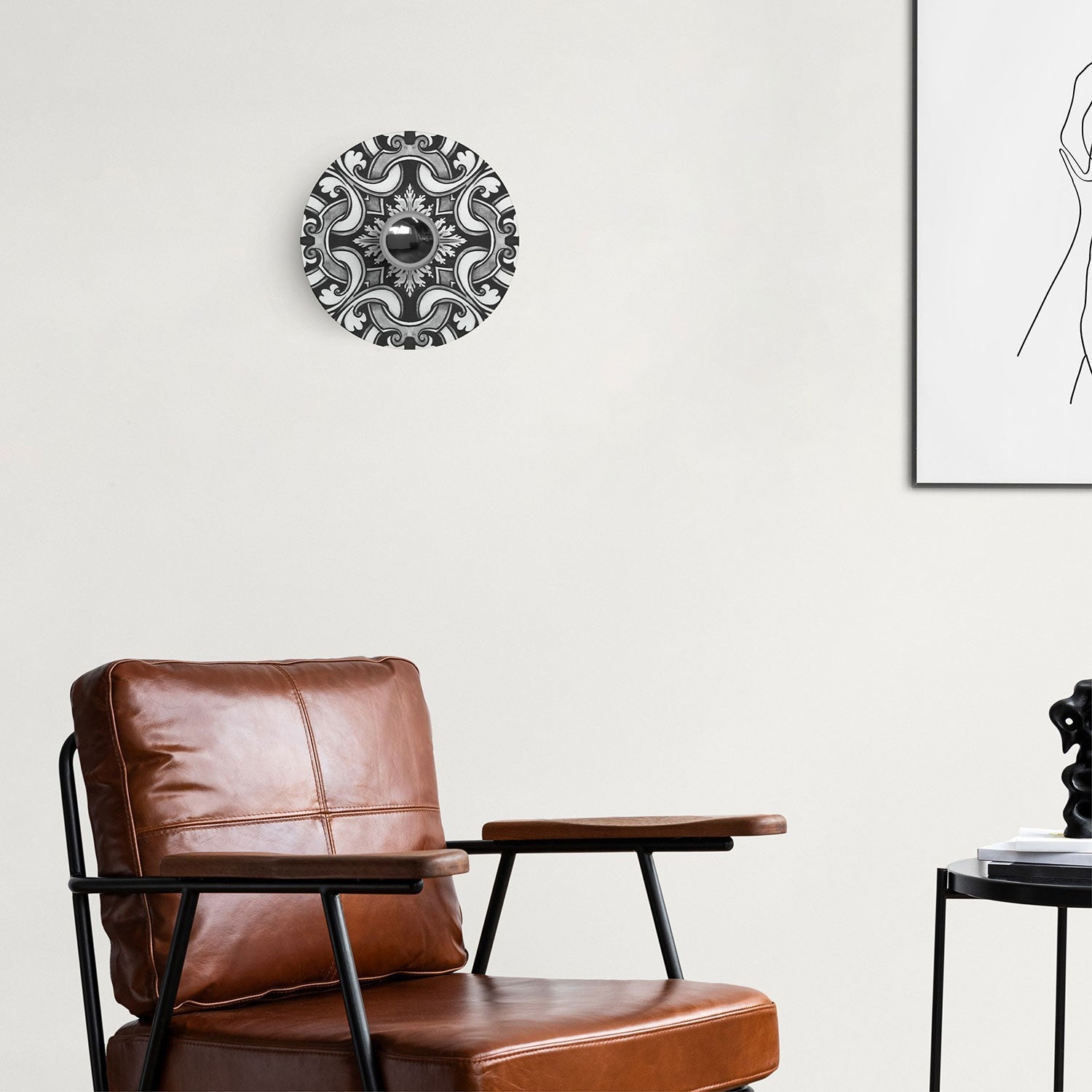 Wandlamp met Reflector rond led design Retro