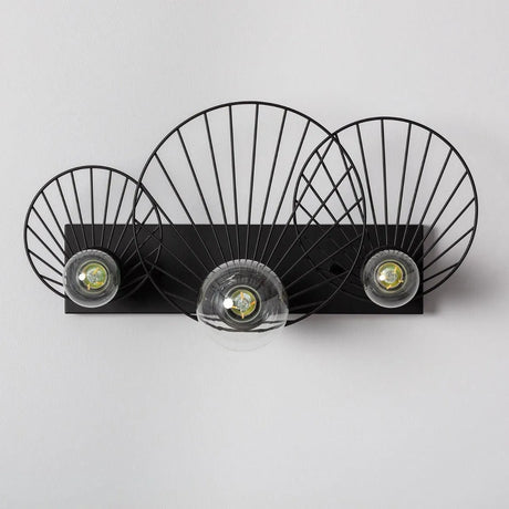 Wandlamp zwart 'Kibend' design wandlamp modern zwart met 3 spotjes 500mm - FOIR