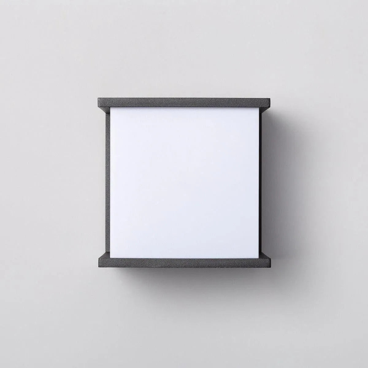 Buitenlamp zwart e27 fitting modern vierkant led