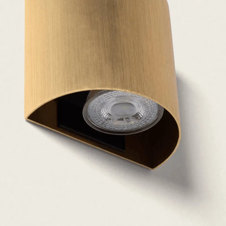 Wandlamp goud 'Xenia' glad led lamp downlighter metaal gu10 led 10 cm - FOIR