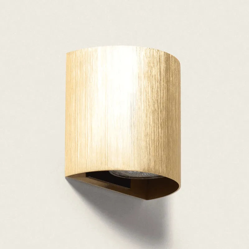 Wandlamp goud 'Xenia' glad led lamp downlighter metaal gu10 led 10 cm - FOIR