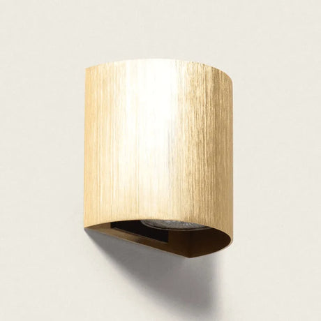 Wandlamp goud 'Xenia' glad led lamp downlighter metaal gu10 led 10 cm - FOIR