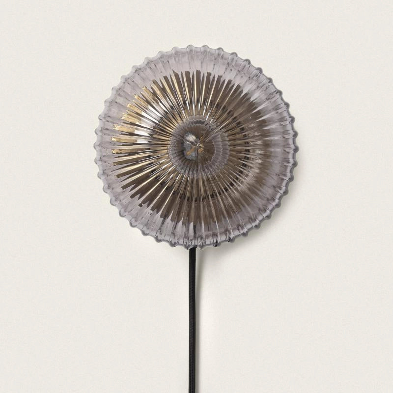 Wandlamp goud glas stekker schakelaar