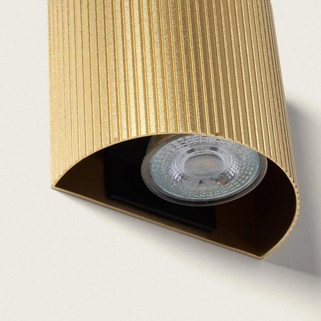 Wandlamp goud Ribble led lamp downlighter metaal gu10 'Xenia' led 10cm - FOIR