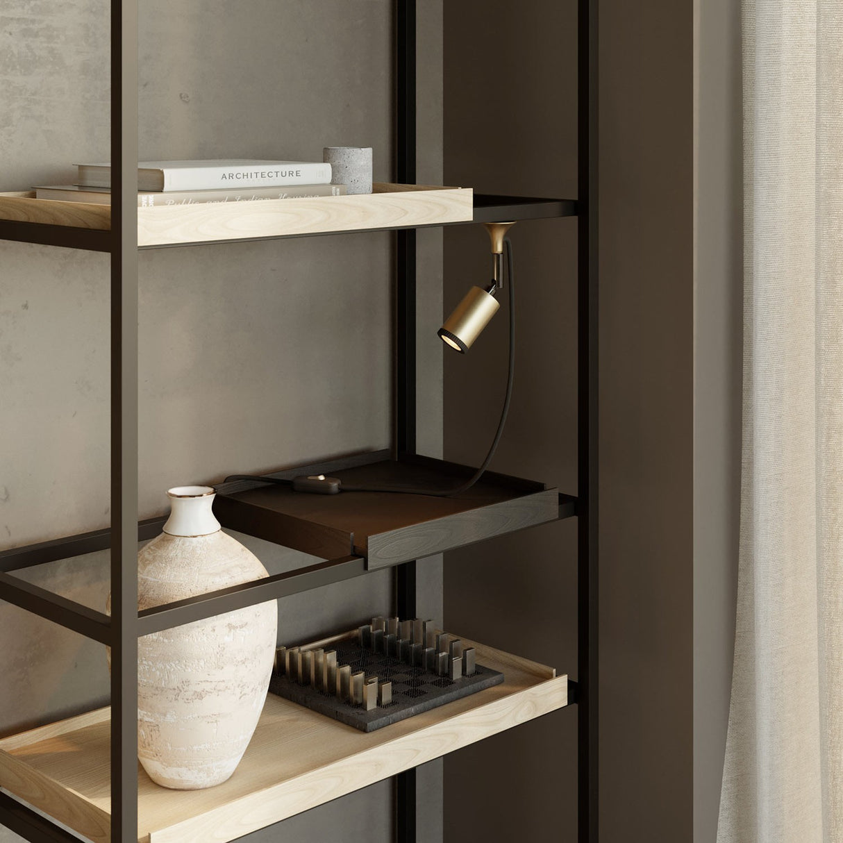 Wandlamp magneet Klein 'Liset' verstelbaar met stekker