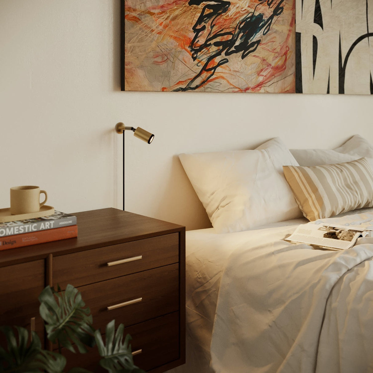 Wandlamp magneet Klein 'Liset' verstelbaar met stekker