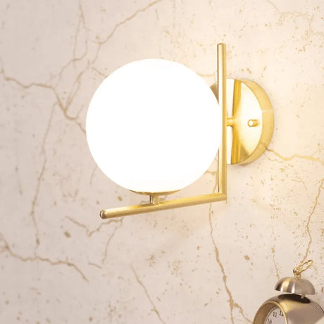 Wandlamp goud 'Mono' wandlamp E14 muur verlichting modern 18 cm - FOIR